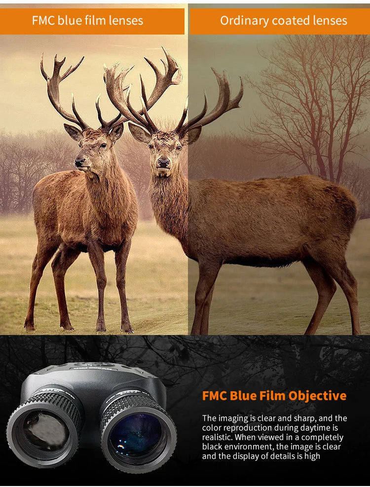 5K Night Vision Binoculars HD Full Dark 500M With Screen Digital Zoom Infrared Goggles Observing Animals Camping Hunting