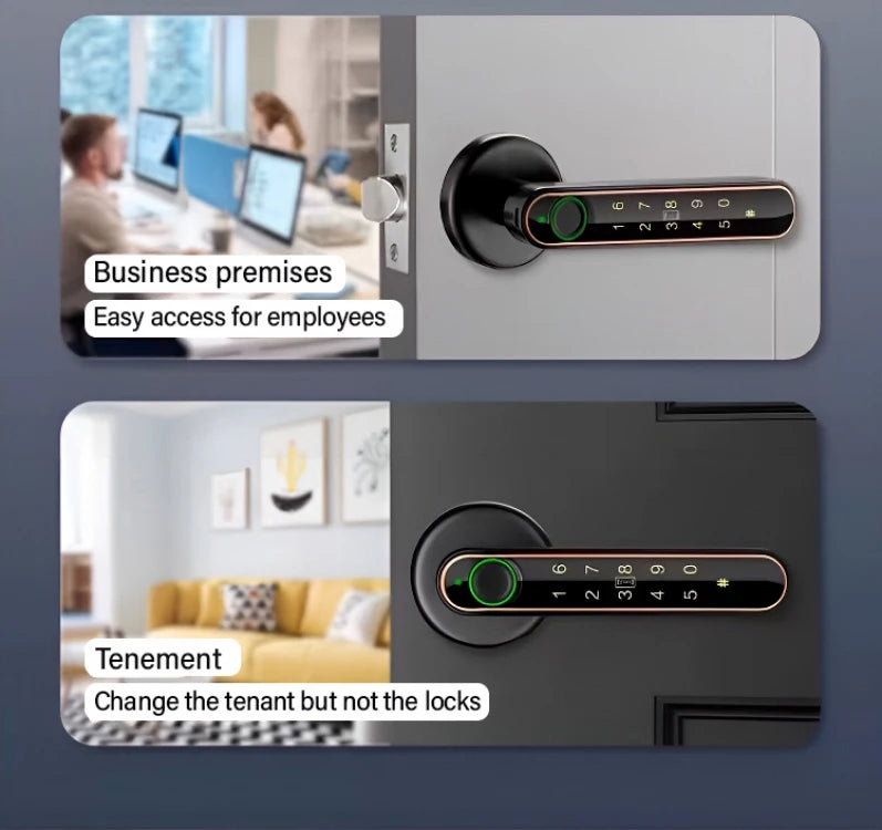 Smart Life App Wifi Remote Control Smart Fingerprint Password Rfid Ic Card Lock Dead Bolt For Indoor Home Wooden Metal Door