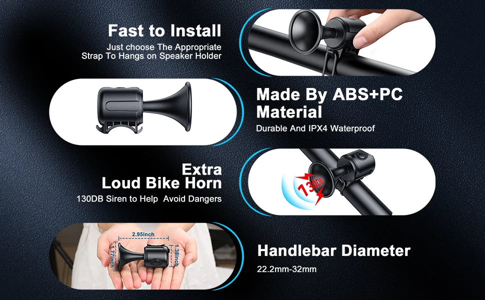 Gadpow Motorcycle Bike Wireless Remote Control Alarm Vibration Sensor 113dB Loud Waterproof Security Alarm