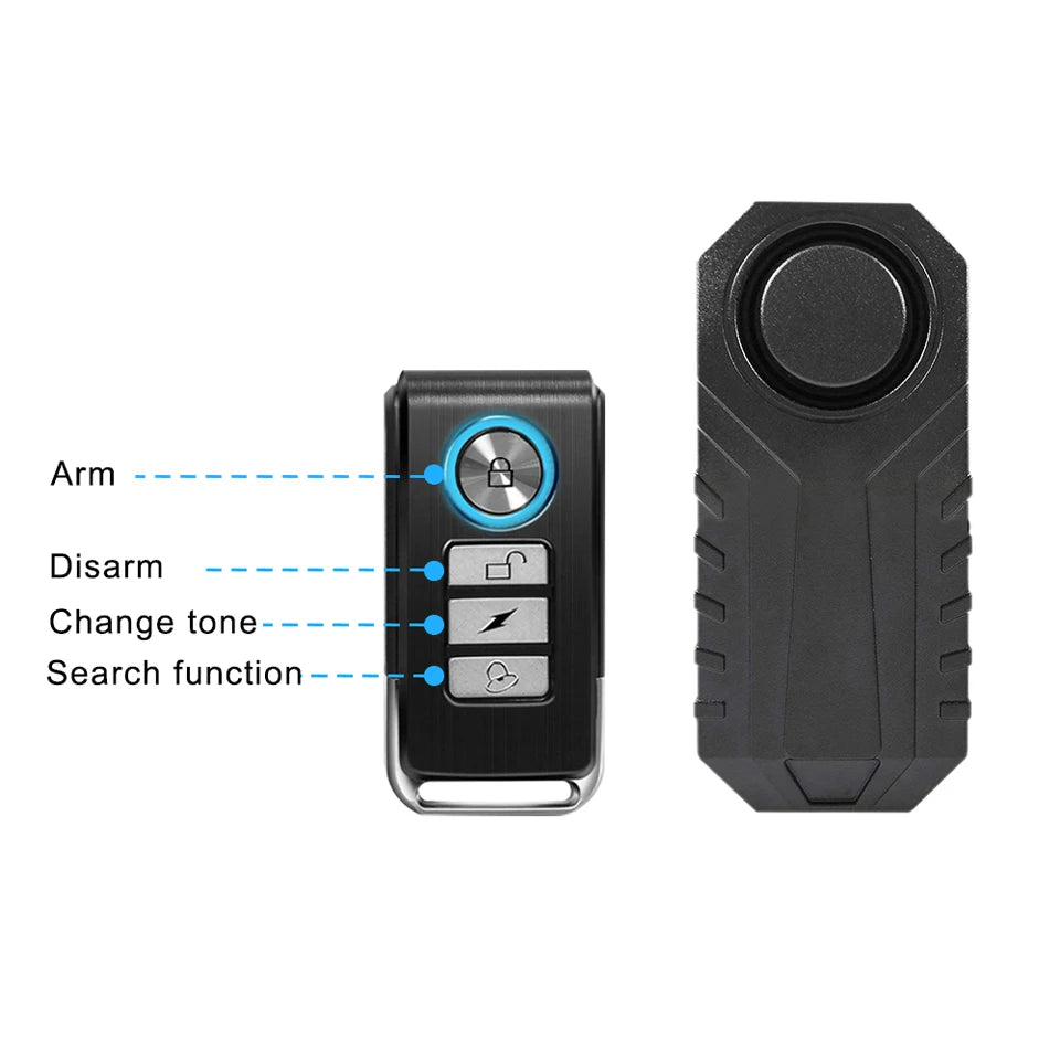 Awapow Bicycle Alarm 113dB Waterproof Motorcycle Security Burglar Wireless Remote Control Electric Scooter Bike Anti theft Alarm