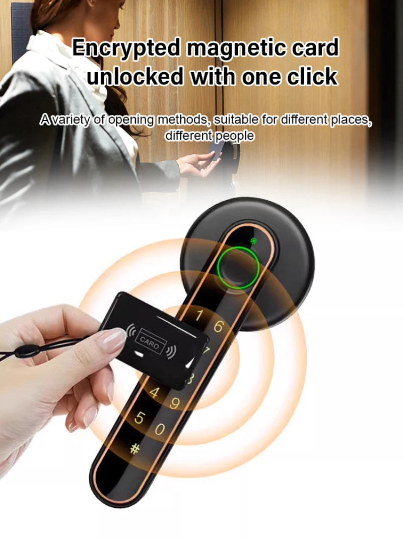 Smart Life App Wifi Remote Control Smart Fingerprint Password Rfid Ic Card Lock Dead Bolt For Indoor Home Wooden Metal Door