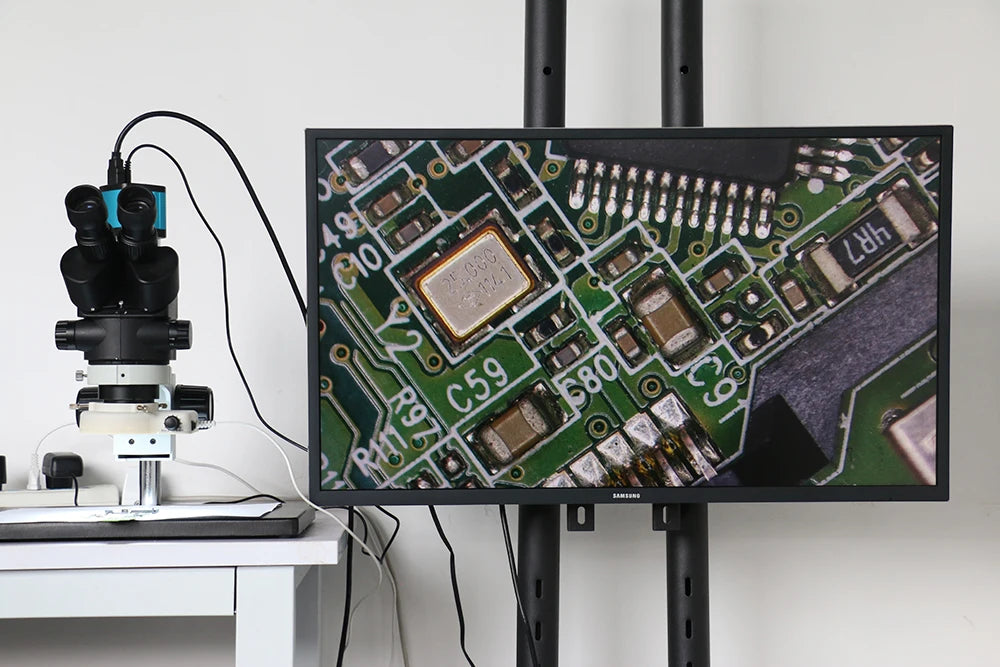 48MP 2K 4K HDMI USB Electronic Industrial Video Microscope C mount Camera For PCB Soldering Jewelry Trinocular Stereo Microscope