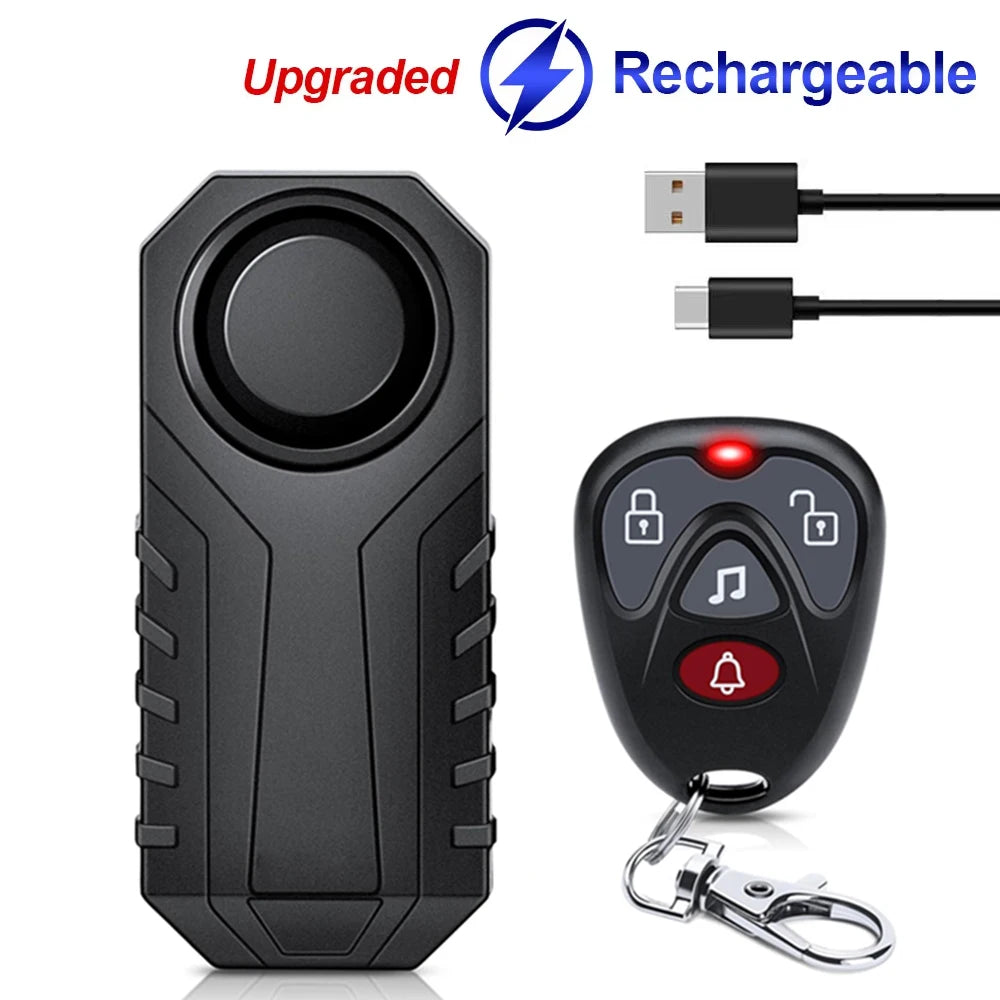 Awapow Bicycle Alarm 113dB Waterproof Motorcycle Security Burglar Wireless Remote Control Electric Scooter Bike Anti theft Alarm