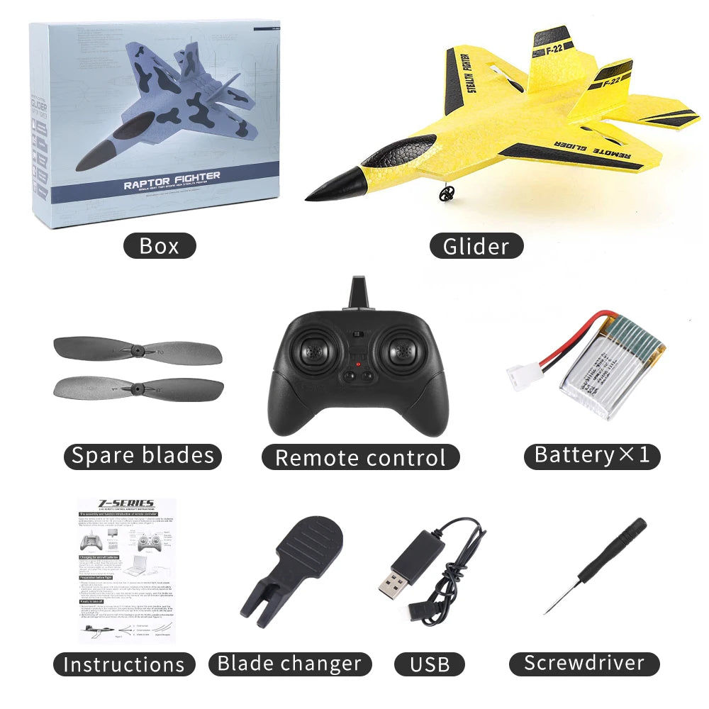 F22 RC Plane 2.4G 2CH EPP Foam Remote Control Fighter Fixed Wingspan Glider Outdoor RTF RC drone Airplane Toys Gifts
