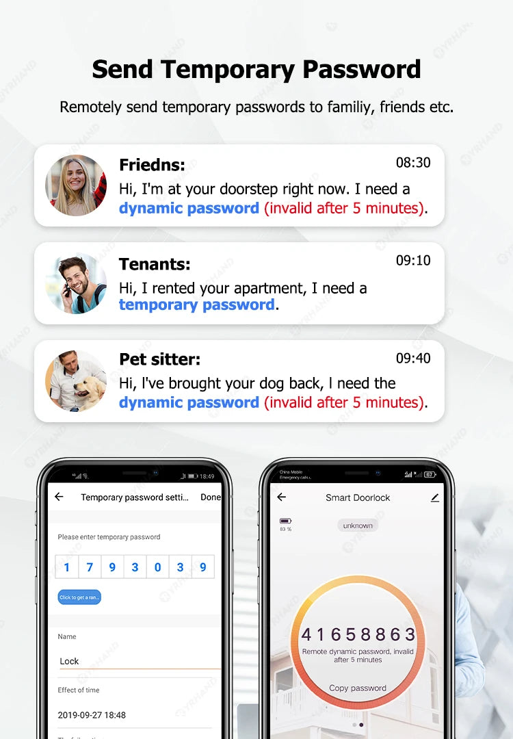 9 languages Smart Electronic Door Lock with Biometric Fingerprint  Interface Tuya Wifi Compatible Home Security