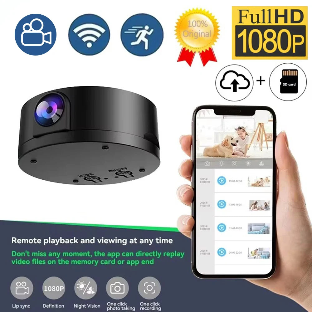 New Wireless Smart Surveillance Wifi Mini Camera Home Remote Monitoring High-definition Night Vision HD Camera For Security ﻿