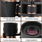 Bronze-colored high-definition 10x 10X50 binoculars, FCM broadband coated, 50MM large objective lens, 25MM large eyepiece