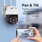 Security Camera System WiFi Camera Wireless Outdoor Full Color Night Vision Video Surveilliance with Smoke Alarm Detection