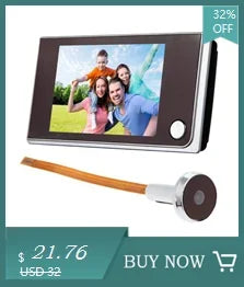 2.8 Inch Video Doorbell Peephole Camera Door Eye Surveillance Camera Monitor 90 Degree Doorbell Motion Detecting Eye Digital LCD