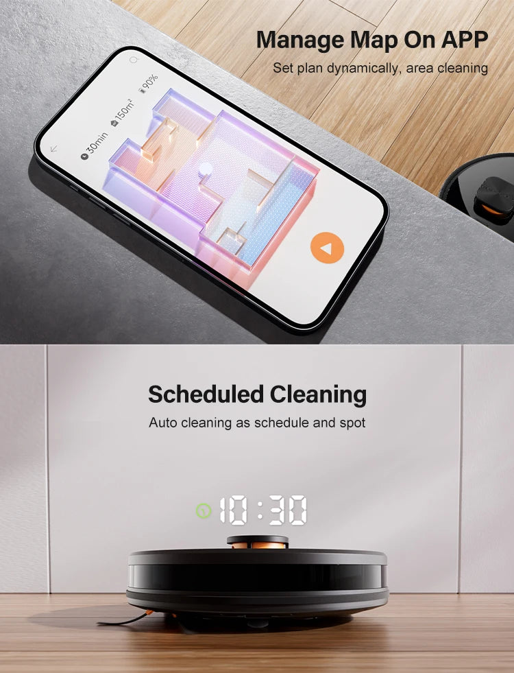 X7 Robot Vacuum Cleaner Can Work For 120-150 Minutes With Laser and Gyroscope Navigation Function Automatic Cleaning Sweep Robot