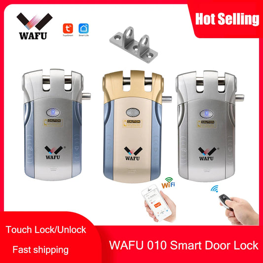 Wafu 010 Smart Door Lock Wireless Smart Lock Remote Control Bluetooth Intelligent Invisible Deadbolt Lock App/Touch Unlock/Lock