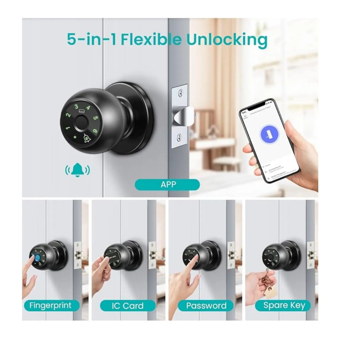smart home lock frigerprint door lock digital bedroom door lock smart door handle electronic  Keyless Thumbprint Entry tuya