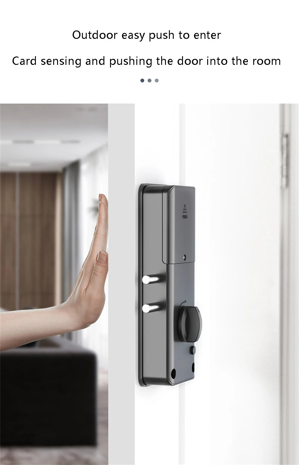 Xiaomi Smart Electric Motor Lock With Tuya App Keyless Entry Door Lock Concealed Invisible Installation IC Card Lock Wooden Door