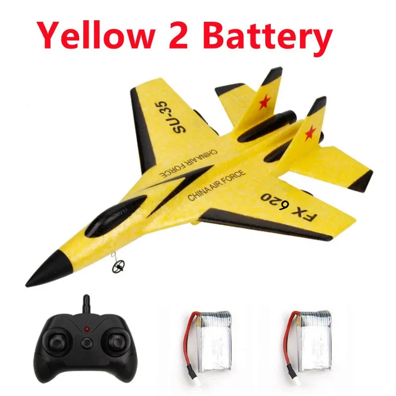 RC Remote SU-35 FX-620 Radio Control Airplane 2.4G Remote Control Fighter Plane Glider Airplane EPP Foam Model Toys Kids Gift