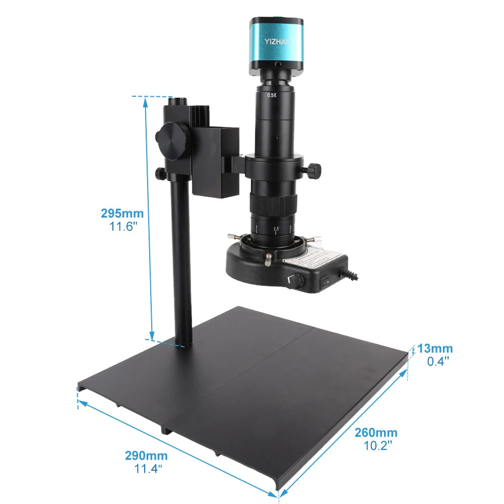 4K Microscope 48MP Digital Microscope For Electronics USB Industrial Cameras HDMI 1-180X Zoom C-Mount Lens Phone Pcb Soldering