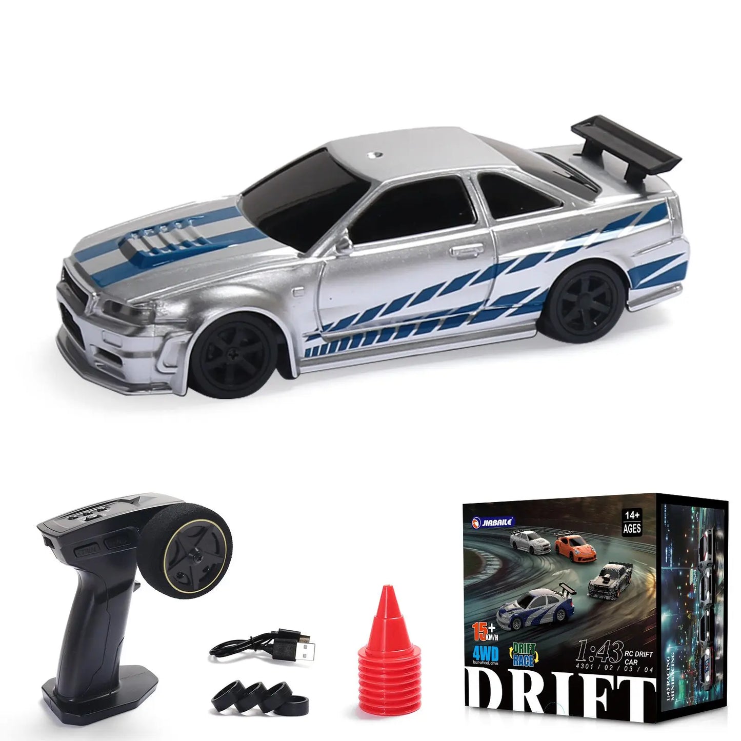 RC Car 1/43 RTR 4WD Four-wheel Drive Radio Control High Speed Model 2.4G Racing Drifting Cars Toy Model Birthday Gifts