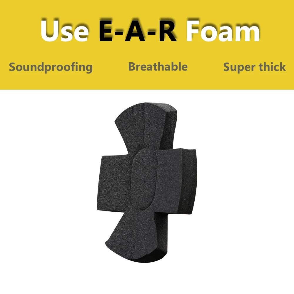 Adjustable Hearing Protector Earmuffs Noise Reduction for Construction Shooting Woodwork Multi Scene Use Comfort Lightweight