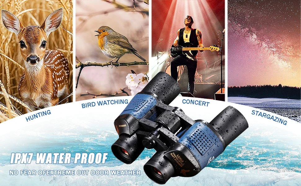 Adult high-definition binoculars with clear field of view and weak light, large bird-watching viewing glasses