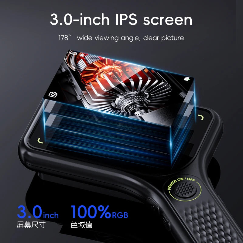 500X Digital Microscope 3-inch IPS Handheld Microscope Magnifier 2 Megapixel Magnifying Glass with 8Leds for Electronics Repair