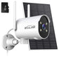 2K Security Camera Outdoor Solar WiFi Security Camera Outside IP66 Waterproof,Pan Rotating 225°Home Security Camera