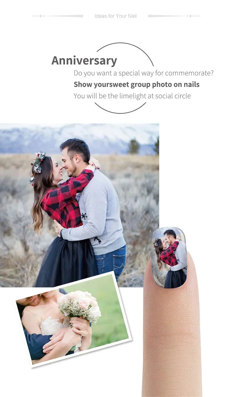 Smart Nail Printer Portable 3D Mobile Nail Painting Machine 2400 DPI Printing Resolution WiFi/DIY Support for Home Beauty Salon