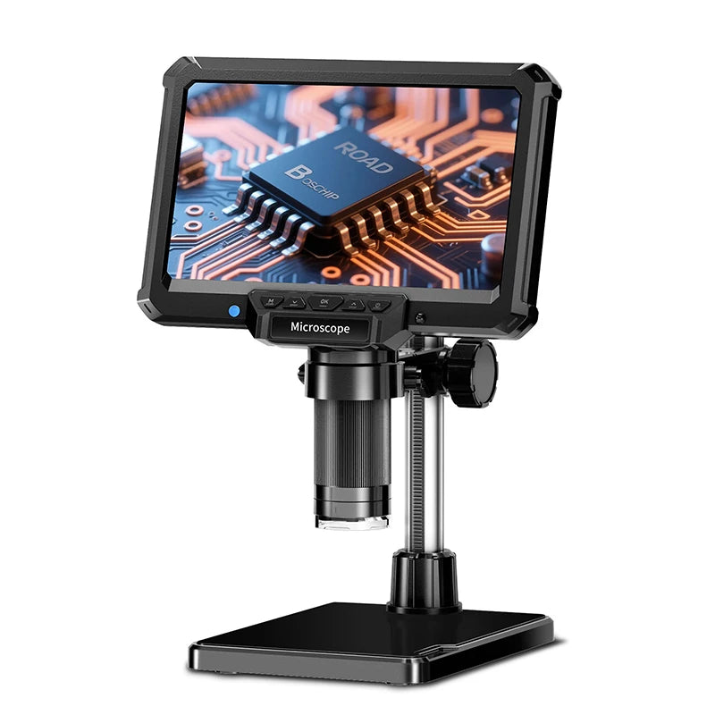 DDCAMERA 7" LCD Digital Microscope 1080P Coin Microscope Magnifier 12MP Ultra-Precise Focusing Soldering Microscopes Support PC