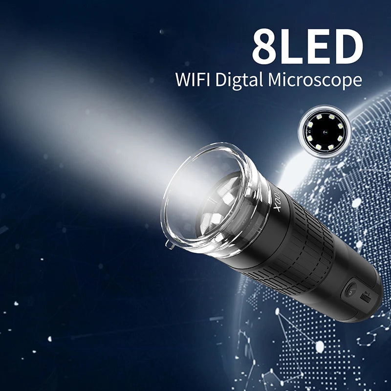 Digital Microscope Wireless Pocket Handheld USB Microscopes 50x-1000x Zoom Inspection Camera Compatible with iPhone Android PC