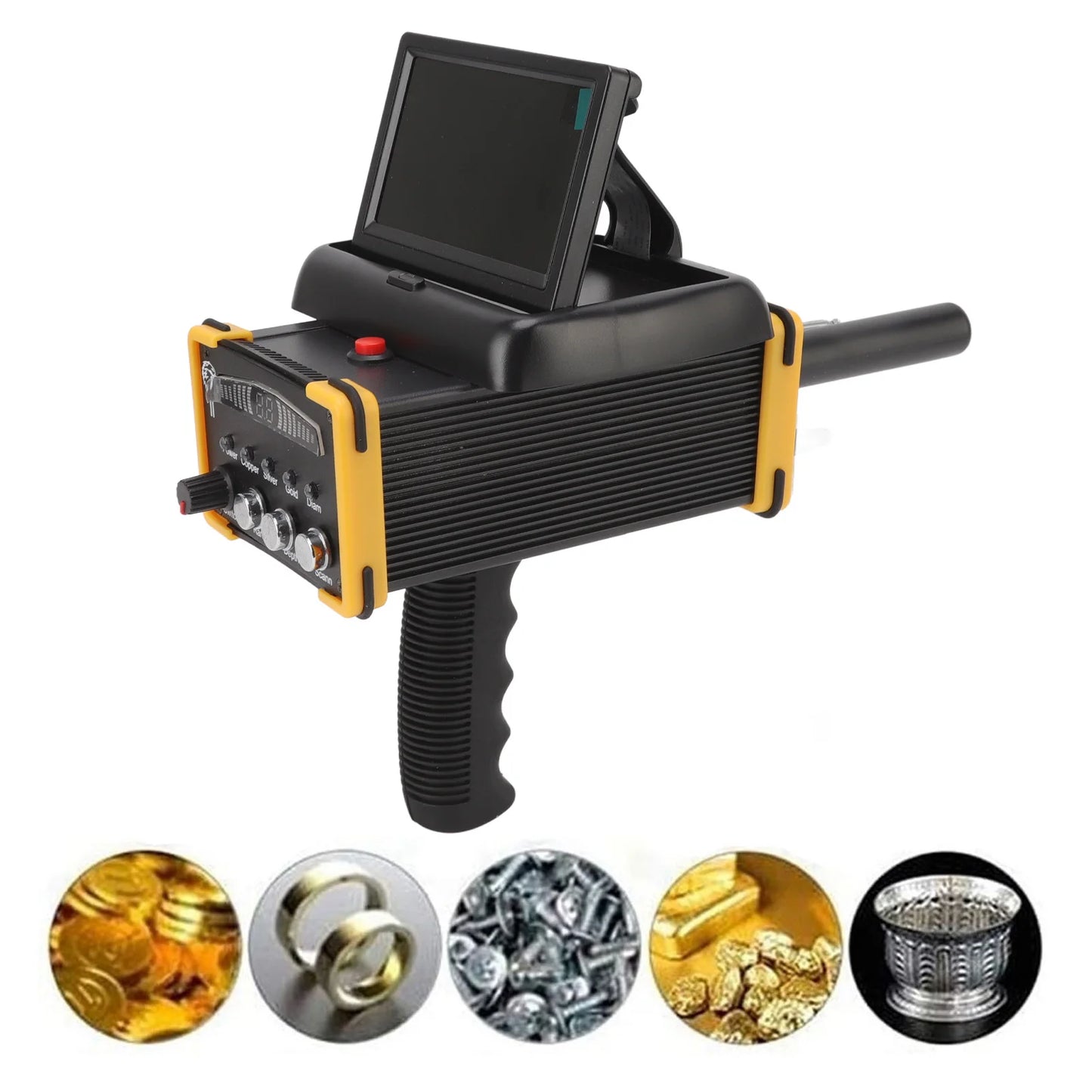 Metal Location Machine 30m  Metal Detector Folding Screen Gold Finder Metal Scanner Device Search Range 1000m GR9000