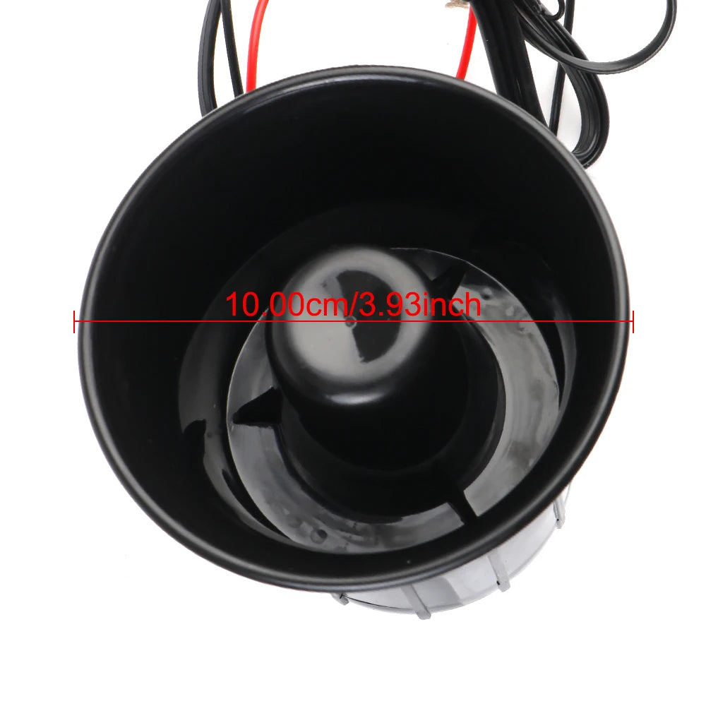 Car Warning Alarm Megaphone 120DB Loud Multi-tone Claxon Horn 6 Tone Air Horn 12V 100W Police Siren Loud Speaker Car Horn