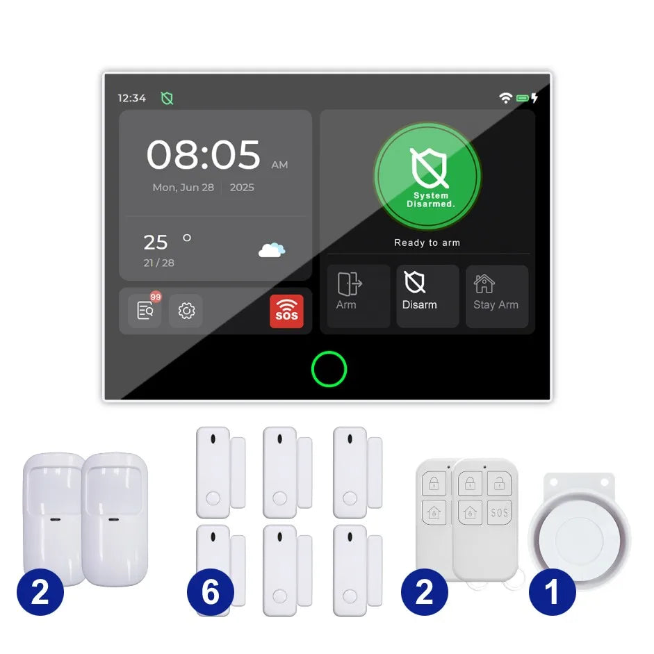 G74 Smart Home Alarma Para Hogar Tuya Alarme Smart Security Protection Casa Inteligente Alexa Home Security System