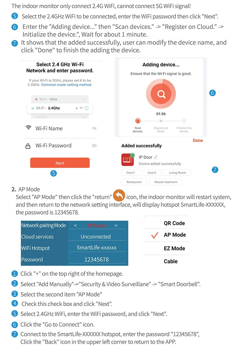 7 Inch Tuya Video Doorbell WiFi Outdoor Door Bell Waterproof IP65 Intercom Smart Home  Door Phone Camera