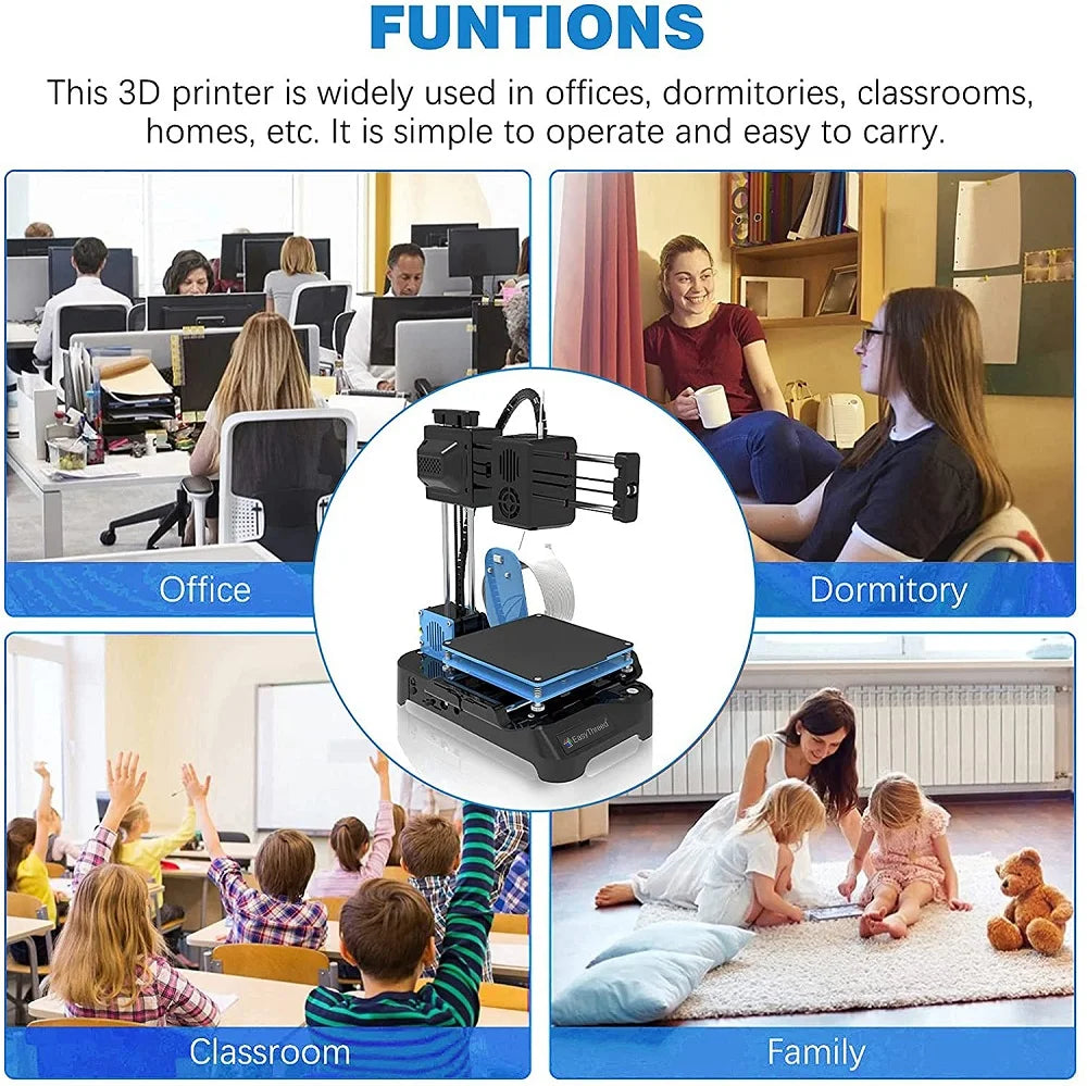 Easythreed 3D Printer K9 Easy To Use One-click Print Mainboard With Magnetic Build Platform Desktop Mini Printer K7 For Beginner