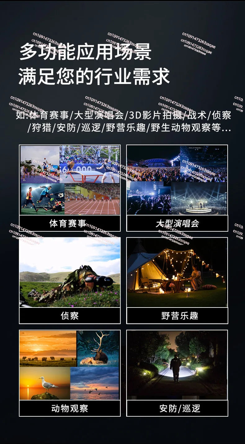 2025 new naked eye 3D high definition 4K low light full color infrared night vision telescope outdoor camping fishing