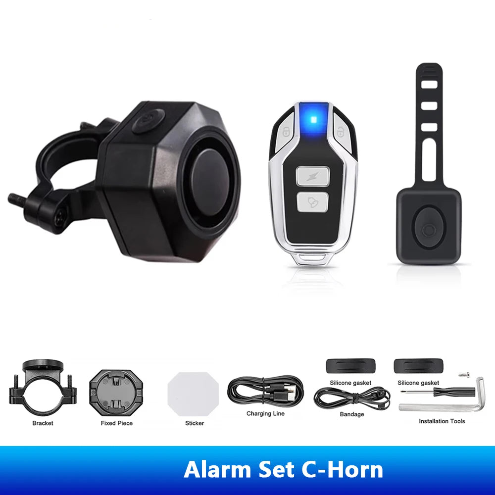 Hollarm Bike Alarm Anti-theft Wireless Vibration USB Charging Motorcycle Security System Waterproof Electric Scooter Alarm