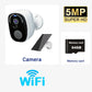 5MP Solar Security Camera 2.4G/5G WiFi Wireless Outdoor Color Night Vision Battery Powered Support PIR, Waterproof Two-Way Alexa