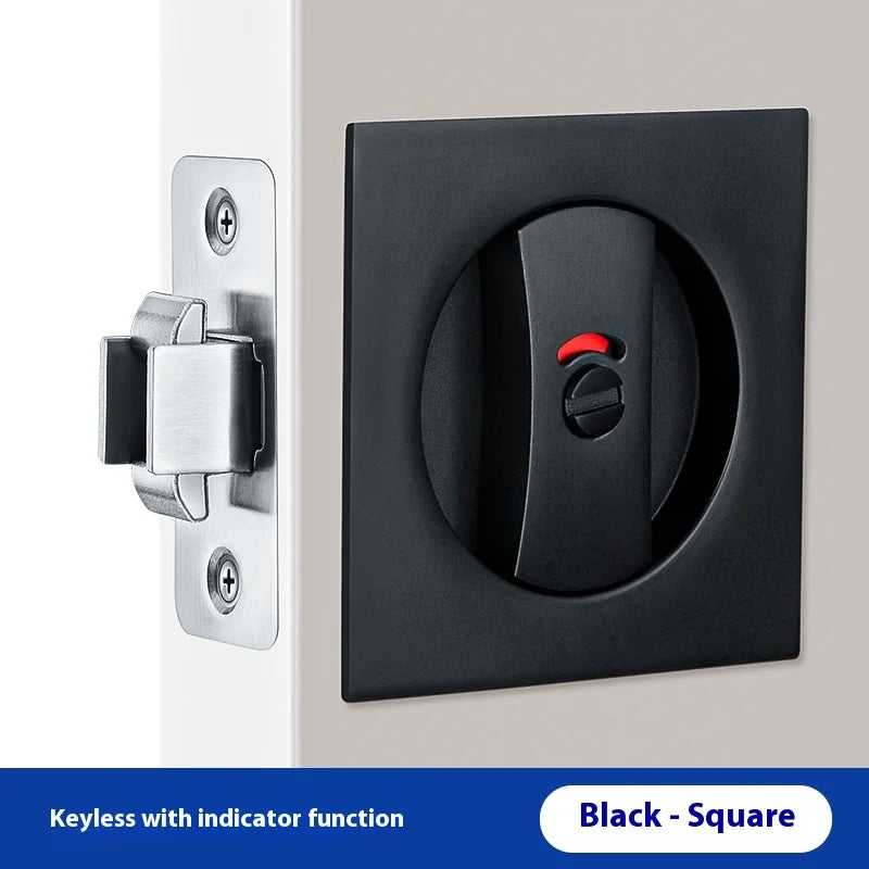 Slider door lock; square sliding door lock for home bedroom and bathroom with double hooks