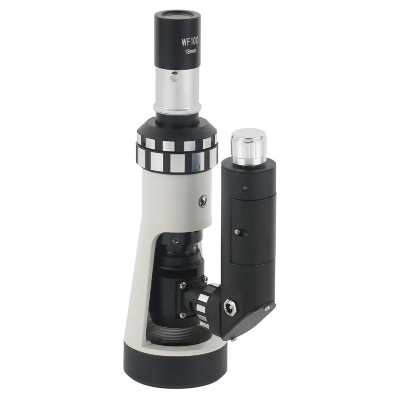 500X Handheld Metallurgic Microscope Portable Monocular Mini Microscope 10X 40X Plan Objective for Lab Metal Materials Testing