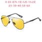 0 -0.5 -0.75 To -6 Night Vision Lens Oval Prescription Sunglasses Men Polarized Metal Driving Anti-Glare Nearsighted Sun Glasses