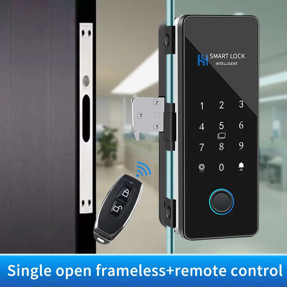 Smart Door Lock For Wooden Sliding Glass Door HAHALock App Biometric Fingerprint Lock Bluetooth IC Card Electronic Digital Lock