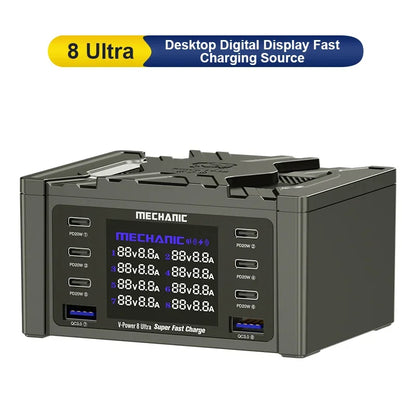 MECHANIC V-Power 8 Ultra 8 Max 15W Wireless Charging Tool with QC3.0 PD USB Charging Port Intelligent Super Quick Charger