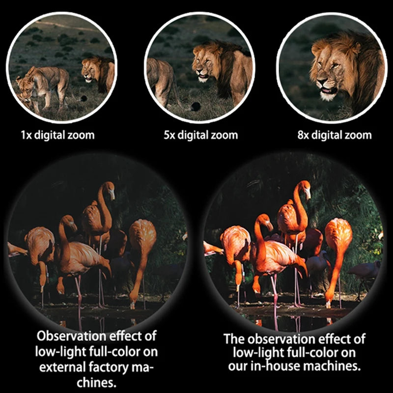 4K 40MP Head Mounted Telescope Goggles 8X Zoom Infrared Night Vision Binoculars Camera For Hunting Range Tool Explorat