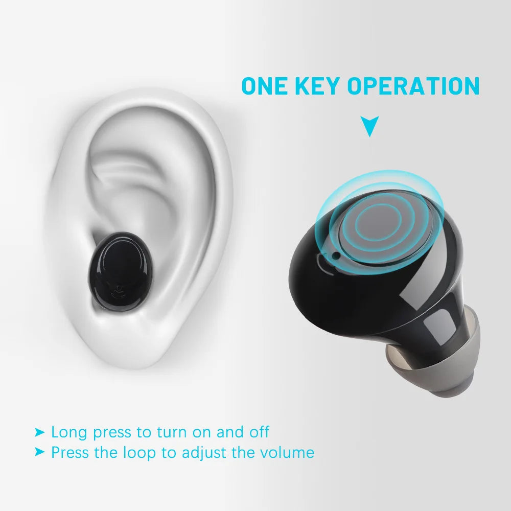 Magnetic Noise Cancellation Audiphone Invisible Wireless Loudspeaker Sound Amplifier Touch Control Earbuds For Hard of Listening
