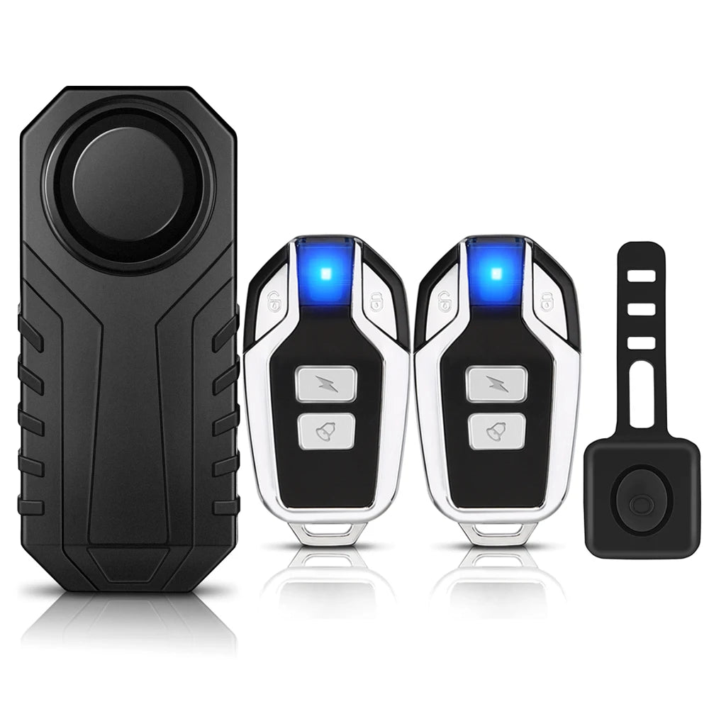 Awapow Bicycle Alarm 113dB Waterproof Motorcycle Security Burglar Wireless Remote Control Electric Scooter Bike Anti theft Alarm