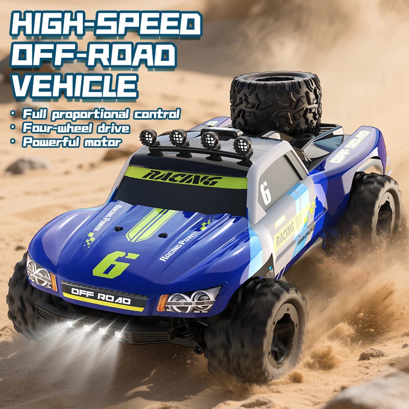 2025 New RC Car 2.4GH Model With LED Lights 4WD High-Speed Off-road Remote Control Climbing Vehicle Outdoor Cars Drift Kids Toys