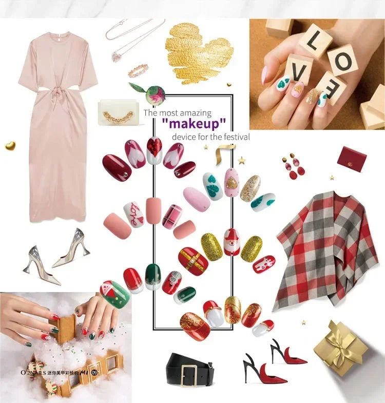 Smart Nail Printer Portable 3D Mobile Nail Painting Machine 2400 DPI Printing Resolution WiFi/DIY Support for Home Beauty Salon