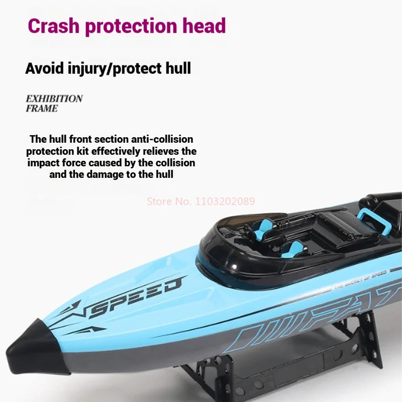 Hot Selling Ultra Large High-Speed Brushless Remote Control Boat Rc Speedboat With Built-In Water-Cooled Lighting Summer New Toy