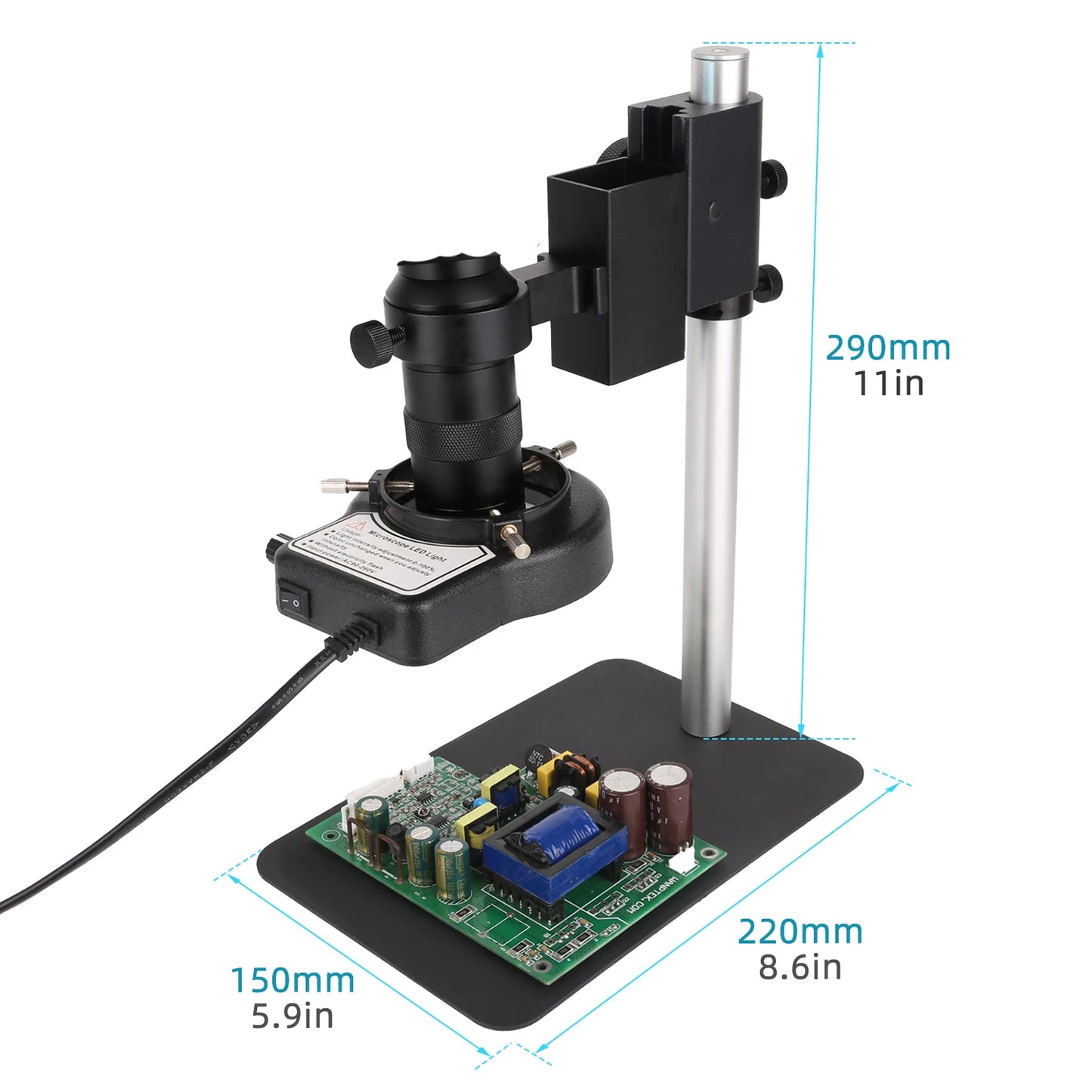 4K Microscope 48MP Digital Microscope For Electronics USB Industrial Cameras HDMI 1-180X Zoom C-Mount Lens Phone Pcb Soldering
