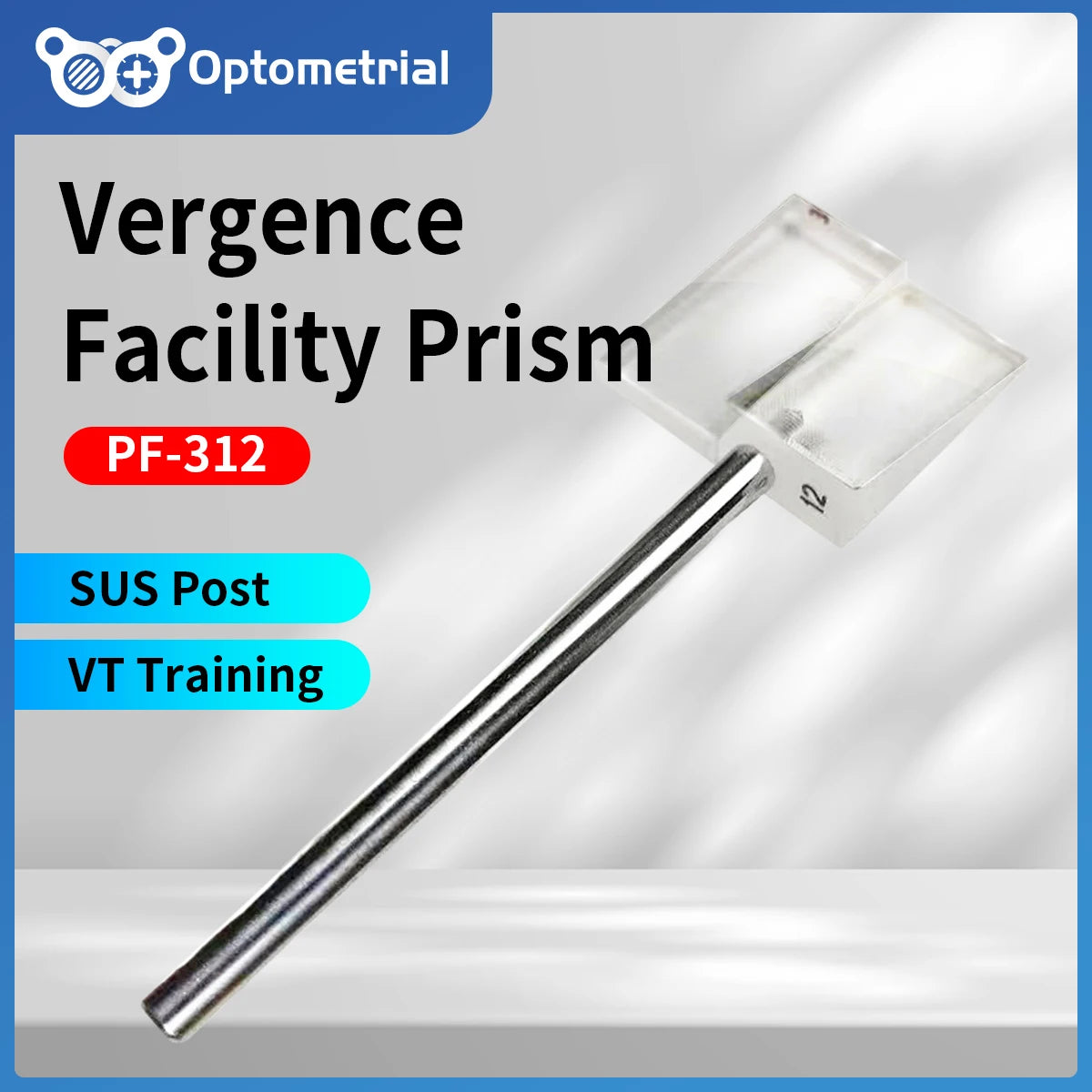 Vergence Facility Prism 12/3 Eye Strabismus Diagnostic 12 BO/3 BI Low Vision Screening