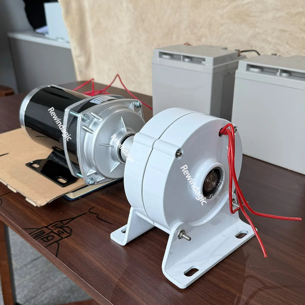 3KW 5KW 8KW 12V 24V Power System Energy Unit 3Phase Alternator Permanent Magnet Generator With DC Motor Full Set For Load AC