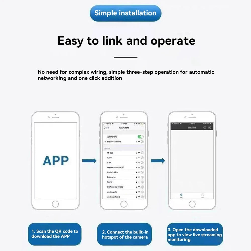 NEW Wireless Smart Surveillance Wifi Mini Camera Home Remote Monitoring High-definition Night Vision  HD Camera For Security